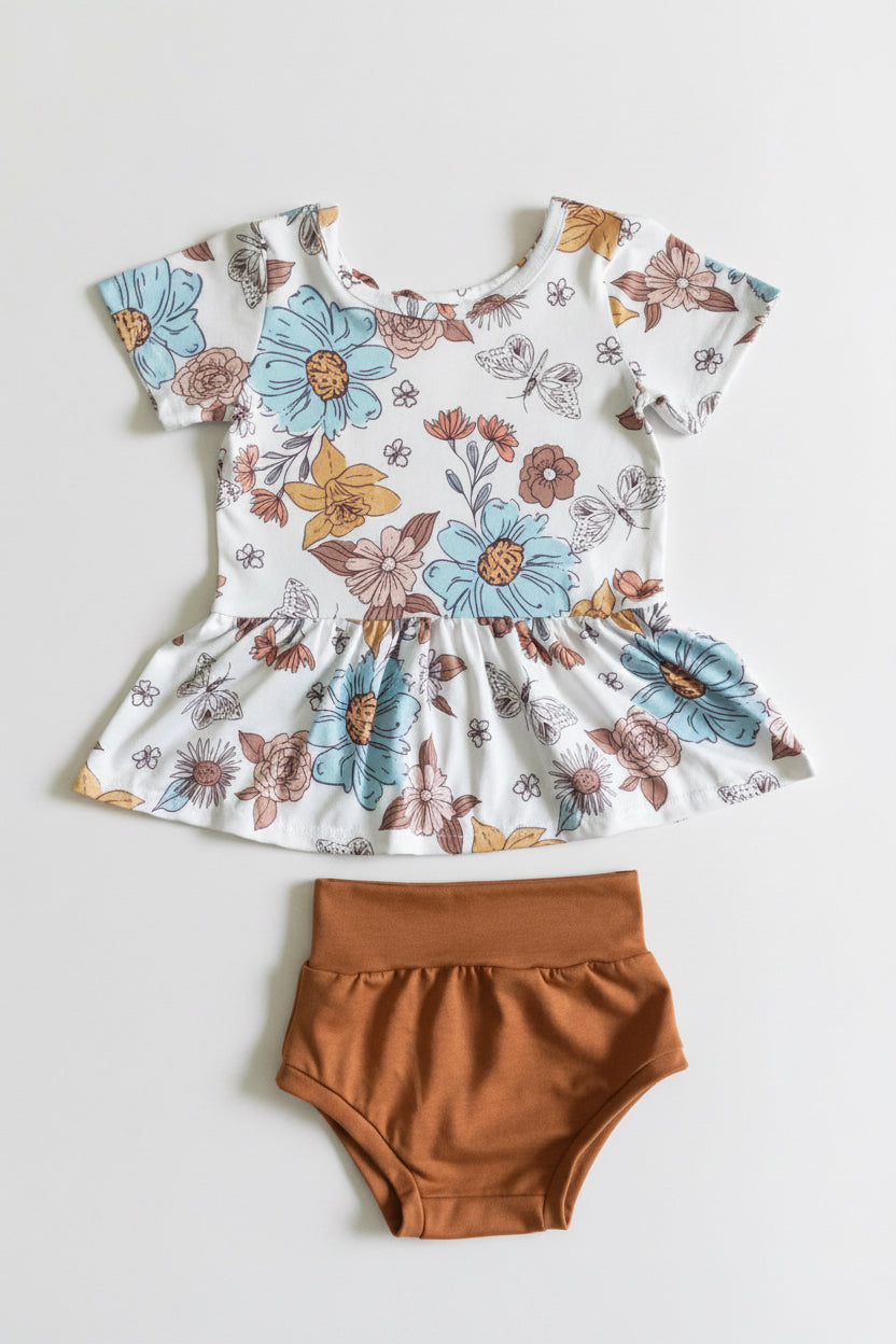 Blue blossom bummie set