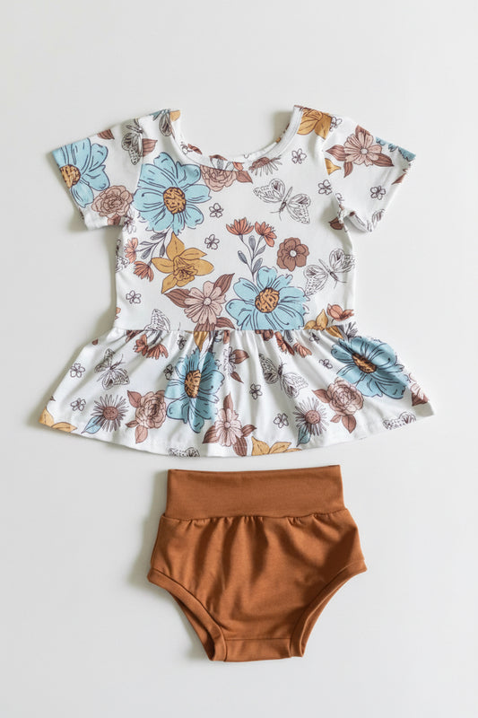 Blue blossom bummie set