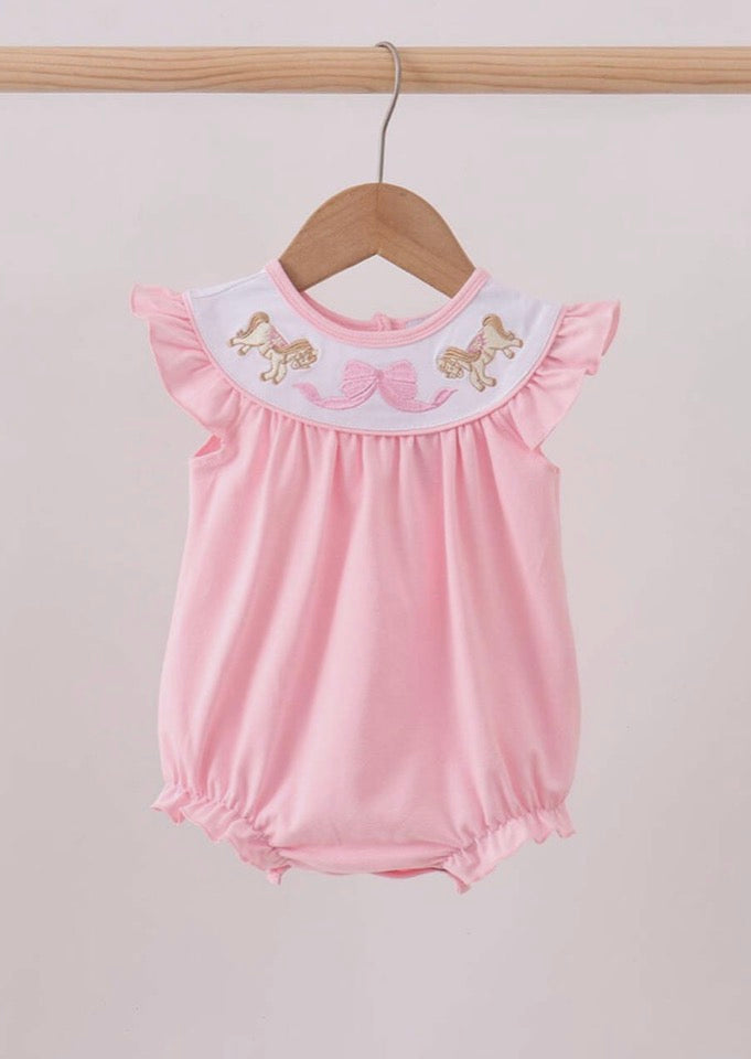 Pink Carousel Ruffle Bubble
