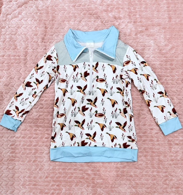Blue boys duck pullover